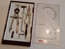 Vintage  Rotring College Set / Technical Drawing / Compass Set / Drawing