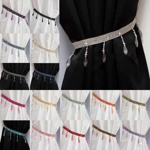 Curtain tie backs - tie, crystal