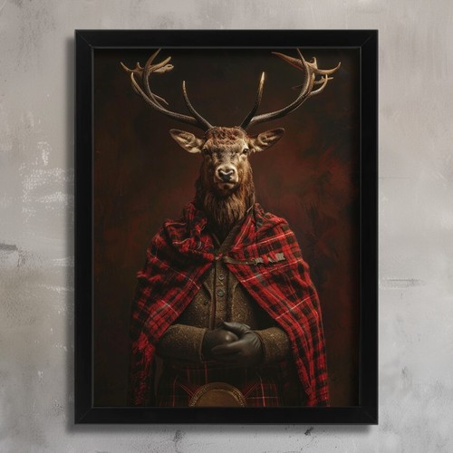 Vintage deer portrait - deer,