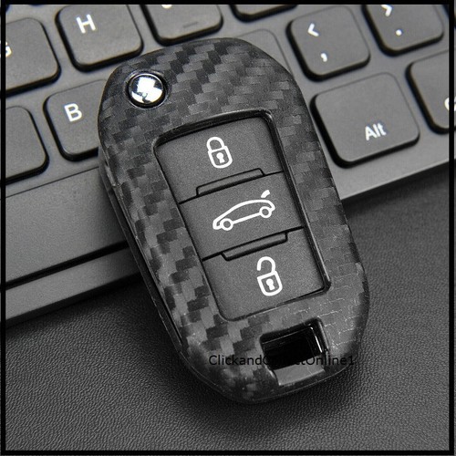 Carbon fibre key cover case - carbon,