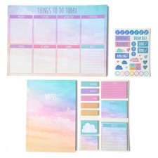 Pastel Daily Planner Set | 56 Sheet Weekly Planner | A5 Notebook 