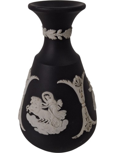 Wedgwood black jasperware - wedgwood, vase