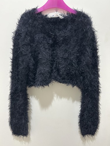Girls black fluffy - h&m, knit