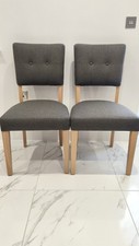 Augusta Pair of Open Back Upholstered Dining Chairs  Free Delivery ?