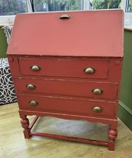 Stunning Vintage Mid Century 1950's Painted Oak Writing Bureau, Desk