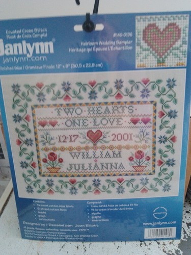 Cross stitch wedding - stitch, sampler