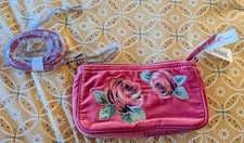 BRAND NEW Velvet Demi Cath Kidston Bag With Embroidered Roses Detachable Strap