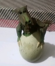 Vtg Clare Craft Pottery Hatching Dragon Egg Figure Ornament