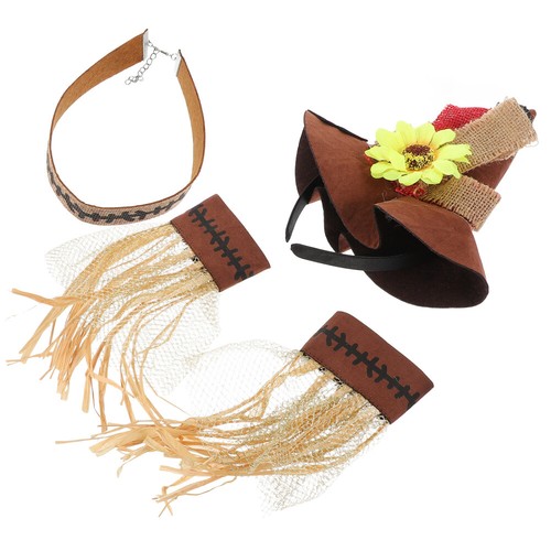 4pcs scarecrow costume - 4pcs, hat