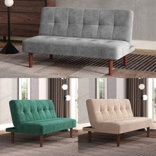 2 Seater Sofa Bed Bedroom Recliner Small Sofabed Settee Single Sleeper Bed UK