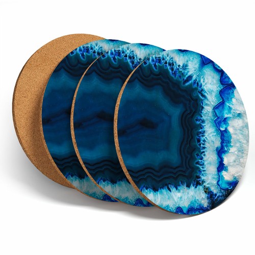 Set blue agate - 4,