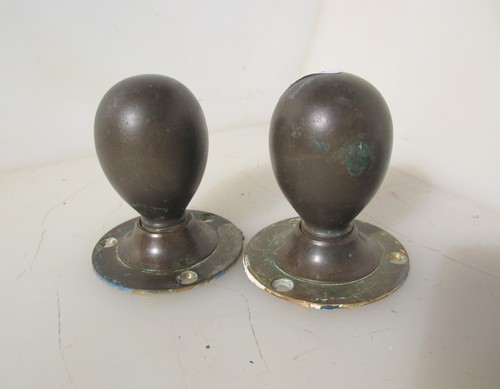 Victorian bronze door knobs - bronze,