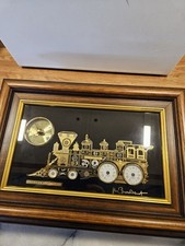 Handcrafted Train Battery Operated Wall Clock By Ken Broadbent  H23cm X W33cm