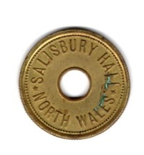 GB 1897 WELSH TOKEN DENBIGH TEMPLE BAR T.J.WILLIAMS DRAPER & SILK MERCHANT