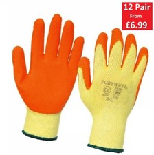 24 PAIR BUILDERS WORK GLOVES NYLON SAFETY PU GRIP ANTI CUT LEVEL 5 MECHANIC