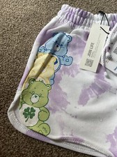 Zara Girls Jersey Sweat Shorts Age 9 Years Care Bears Tie Dye