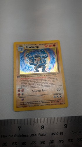1st edition machamp 102 - machamp, holo