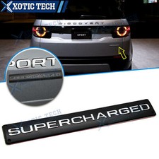 For Range Rover Land Rover Sport SUPERCHARGED Trunk Badge Emblem Black Alloy