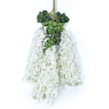 12x Artificial Hanging Wisteria Fake Silk Flowers Vine Plant Home Garden Decor