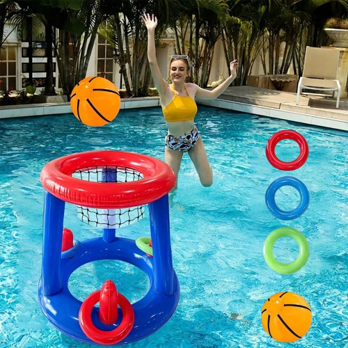 Inflatable basketball hoop set - basketball,