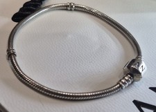 Genuine Pandora Moments Sterling Silver Snake Chain Bracelet 20cm