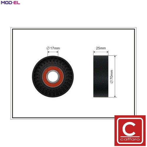 Tensioner pulley vribbed belt - pulley,