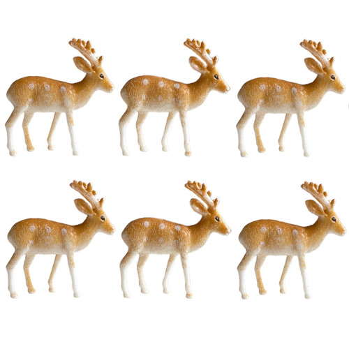6pc reindeer cake topper - cake, set