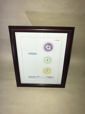 Vintage 2001 Dark Wood Effect Wooden Picture Frame. Window Size - 20 cm x 25 cm.