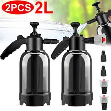 2x 2L Car Wash Foam Sprayer Hand Held Pump Wash Spray Snow Bottle Foam Detailing
