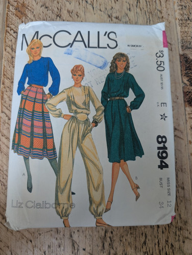 Mccalls 8194 vintage ladies - 8194,