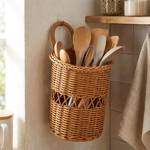 Wall mounted storage basket - mounted,
