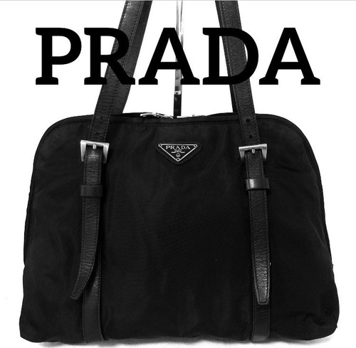 Prada black nylon tote - prada,