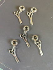 X5 Scissors Hair Dresser Charm Bead Charm For Bracelets birthday Christmas 476