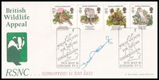 SIR DAVID ATTENBOROUGH Signed 1986 GB Nature Conservation RSNC FDC
