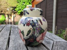 MOORCROFT   POTTERY. TWELFTH NIGHT GINGER JAR . DESIGN TRIAL . EMMA BOSSONS 2004