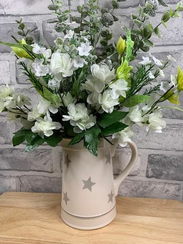 Ceramic jug pitcher - pitcher, flower