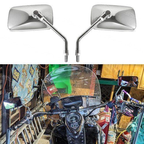 Silver rectangle side mirrors - silver,