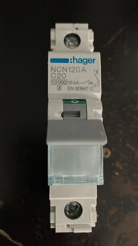 Hager ncn120a mcb fuse - mcb, c