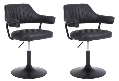 Plush black salon chairs - 2,
