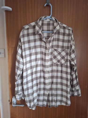 Womens brown checked oversized