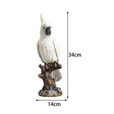 Parrot Statue Bird Model Tabletop Ornament Garden Indoor Decorative Figurine UK