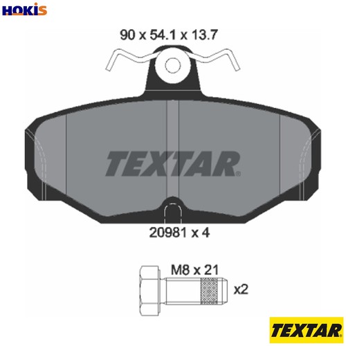 Brake pad set - pad,