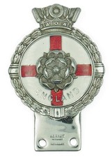 Vintage 1950's-1960's George Cross English Rose Car Badge by J. R. Gaunt London