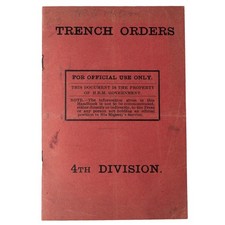 WW1 British Trench Orders