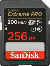 SanDisk 256GB Extreme PRO SDXC Lightning-Fast V30 UHS-I 4K U3 Class 10 SD Card