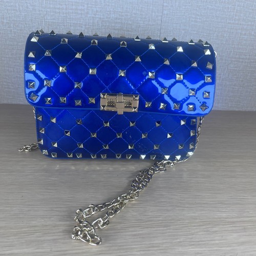 Cobalt blue studded crossbody - blue,