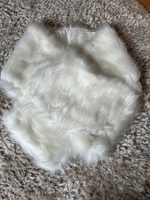 Ivory faux fur wrap ideal for