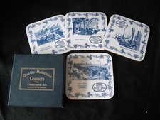 Countryside Art Vintage Coasters x 4 Colmans Mustard Designs Original Box