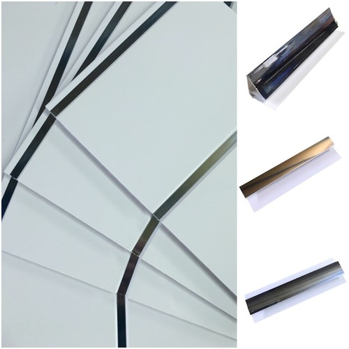 Gloss white chrome strip - white,