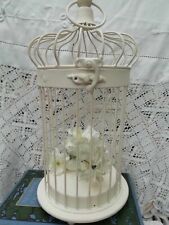 Vintage White Metal Pagoda Bird Cage Hanging Standing Wedding Decor